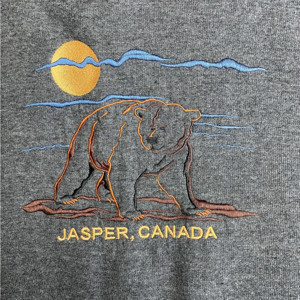 Vintage Northern Lifestyles Canada Grey Embroidered Jasper Canada Hoodie XL - Picture 6 of 16